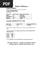 Boilers Energy Balance