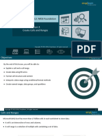Microsoft Excel 2013: MOS Foundation: Lesson 3 Create Cells and Ranges
