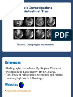 Fluoroscopic Investigations of The Gastrointestinal Tract: Pharynx, Oesophagus and Stomach