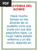 La Leyenda Del Achike Inicial