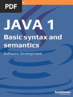 Java 1 Basic Syntax and Semantics