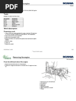 Scania P, G, R, T Series Workshop Manual - Removing The Engine