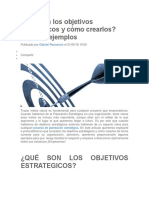 Qué Son Los Objetivos Estratégicos y Cómo Crearlos