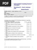 Biomechanics Worksheet