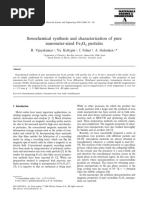 Sonochemical Synthesis and Characterization of Pure Nanometer-Sized Fe O Particles