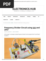 Frequency Divider Circuit Using 555 and 4017 Using 555 Timer IC and 4017 Counter IC