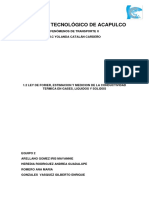 1.2 Ley de Forier, Estimacion y Medicion de La Conductividad Termica en Gases, Liquidos y Solidos