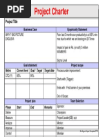 Six Sigma Project Charter Template 