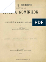 DIR Iorga 11 Cercetari Si Regeste Documentare PDF