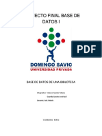 Base de Datos de Una Bibloteca