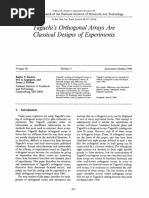 Taguchvs Orthogonal Arrays Are Classical Designs of Experiments