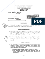 Reoublic of The Philippines Regional Trial Court First Judicial Region BRANCH 416-A Baguio City Atty. Jenna C. Molina