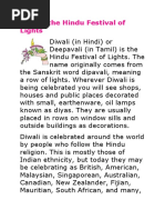 Diwali, The Hindu Festival of Lights