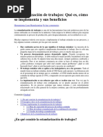 Estandarización de Trabajos