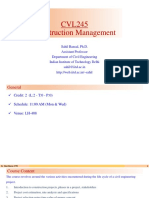 CVL245 Construction Management