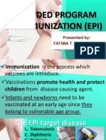 Expanded Program On Immunization (Epi) : Presented By: Fatima T. Botin, RM, RN