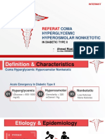 Coma Hyperglycemic Hyperosmolar Nonketotic