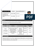 Kumaresh S M.B.A (Finance) : Communication Address