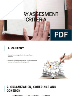 Essay Assesment Criteria