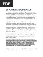 Bitácora de Investigación