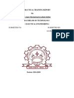 Practical Training Report On Kota Super Thermal Power Plant Station Bachelor of Technology (Electical Engineering)