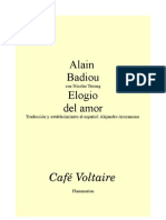 Alain Badiou Elogio Del Amor