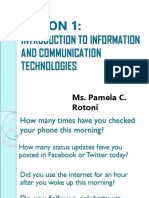 Lesson 1 INTRO ICT