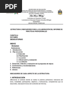 Estructura para La Elaboración Del Informe