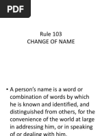 Change of Name