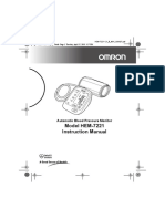 Model HEM-7221 Instruction Manual: Automatic Blood Pressure Monitor