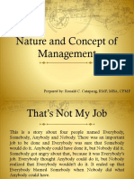 Nature and Concept of Management