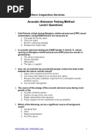 Acoustic Emission Testing Method Level I Questions: Southern Inspection Services