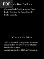 Acid-Base Equilibria