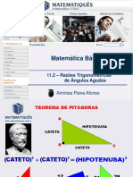 11.2 Razões Trigonométricas de Angulos Agudos