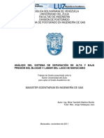 Analisis de Separacion de Gas