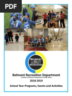 Belmont Recreation Department Program 2019-2020