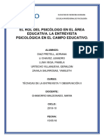 El Rol Del Psicólogo en El Ámbito Educativo