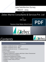 Zebec Marine Consultants & Services Pvt. LTD: Employee Satisfaction Survey March - 2015