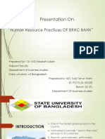 Presentation On " ": Human Resource Practices OF BRAC BANK