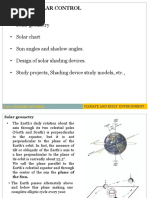 Solar Geometry - Solar Chart - Sun Angles and Shadow Angles. - Design of Solar Shading Devices. - Study Projects, Shading Device Study Models, Etc.