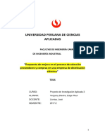 Propuesta de Mejora en El Proceso de Selección Proveedores y Compras en Una Empresa de Distribución Eléctrica"