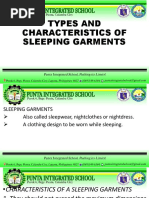 Types and Characteristics of Sleeping Garments