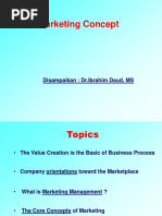 Marketing Concept: Disampaikan: DR - Ibrahim Daud, MS