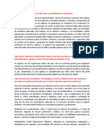 Qué Es Lo Que Debe Conocer y Saber Hacer Un Profesional de La Educación