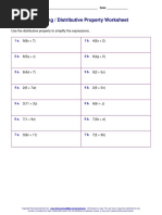 Factoring WORKSHEET