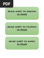 Grade Sheet in English 10-PEACE