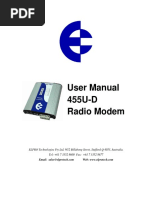 User Manual 455U-D Radio Modem