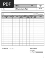 Title:: SMS Form Fire Extinguisher Inspection Register