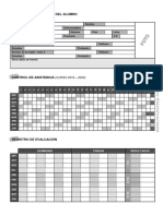 Ficha Del Alumno Curso 2019 2020 Control Asistencia Información Color Blanco y Negro