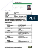 Curriculum Vitæ / Hoja de Vida: Curriculum Vitae Dr. Carlos Tamayo C